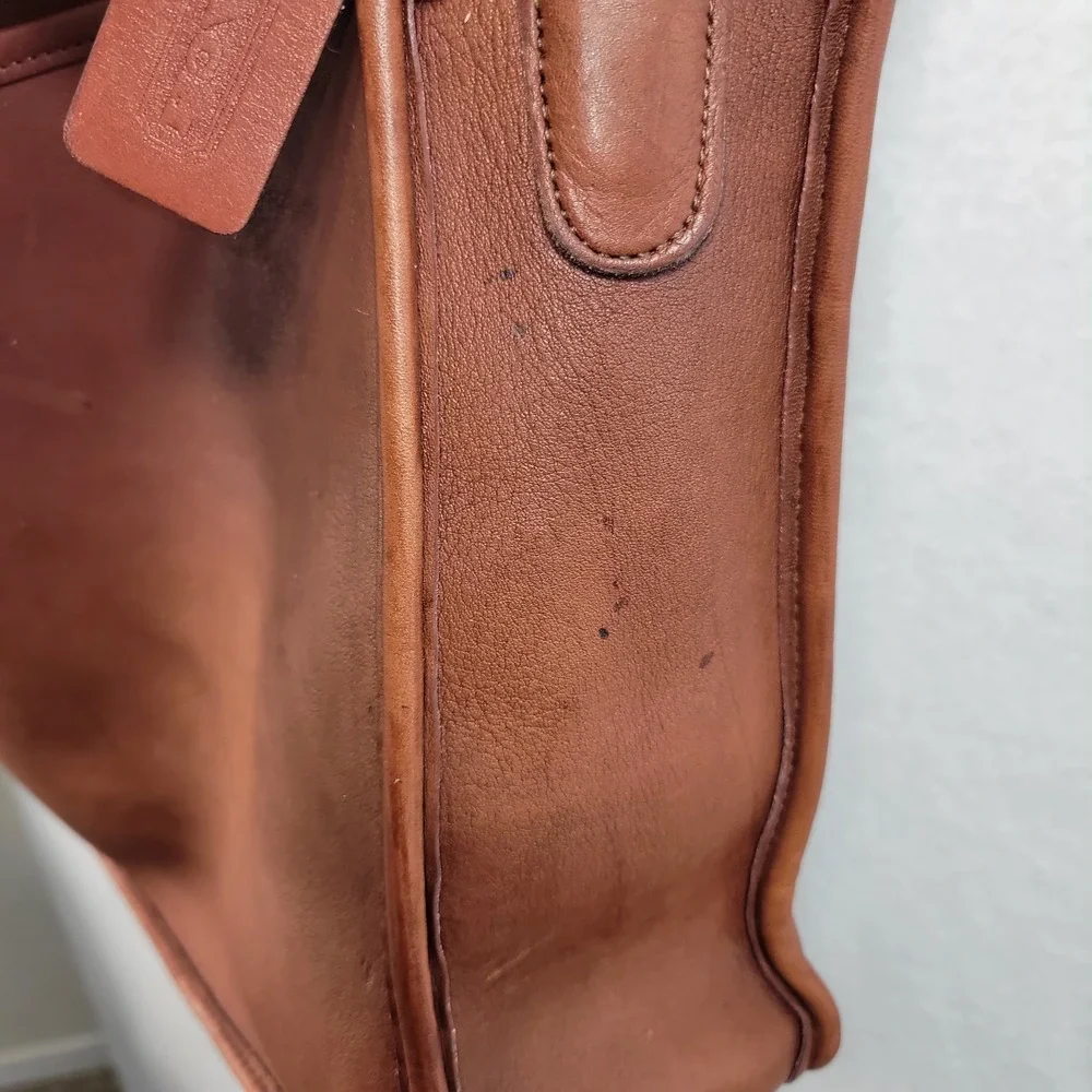Vintage Coach Lexington Briefcase‎ 1980s-1993 Large Brown Leather Messenger Bag
